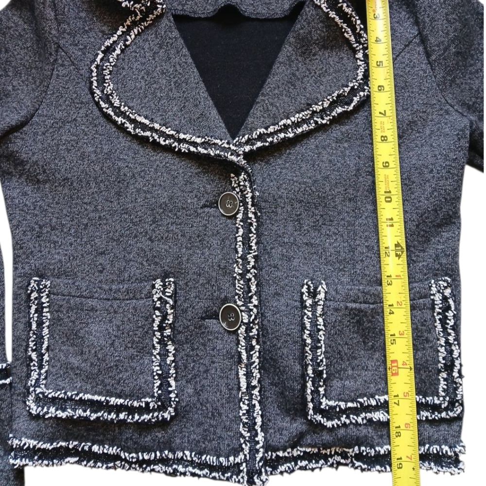 Mystree Women's‎ Gray Tweed Jacket Sz S - Picture 5 of 9